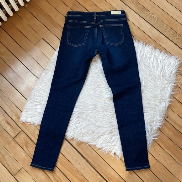 AG B-Type 01 Legging Ankle: Blue Mid Rise Skinny Stretch Jeans, Size 26×28 - Picture 6 of 14
